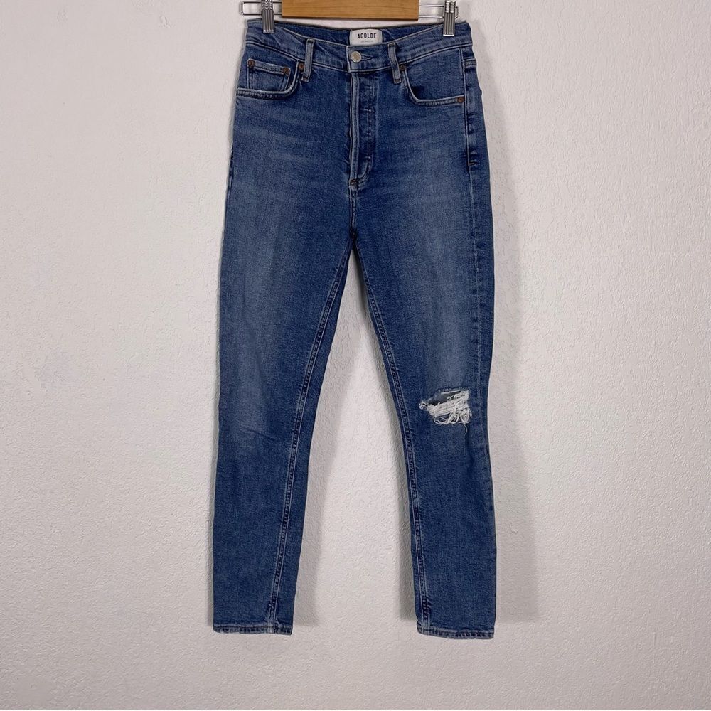 Agolde High Waisted Hidden Button Fly Nico Skinny Jeans‎ 25